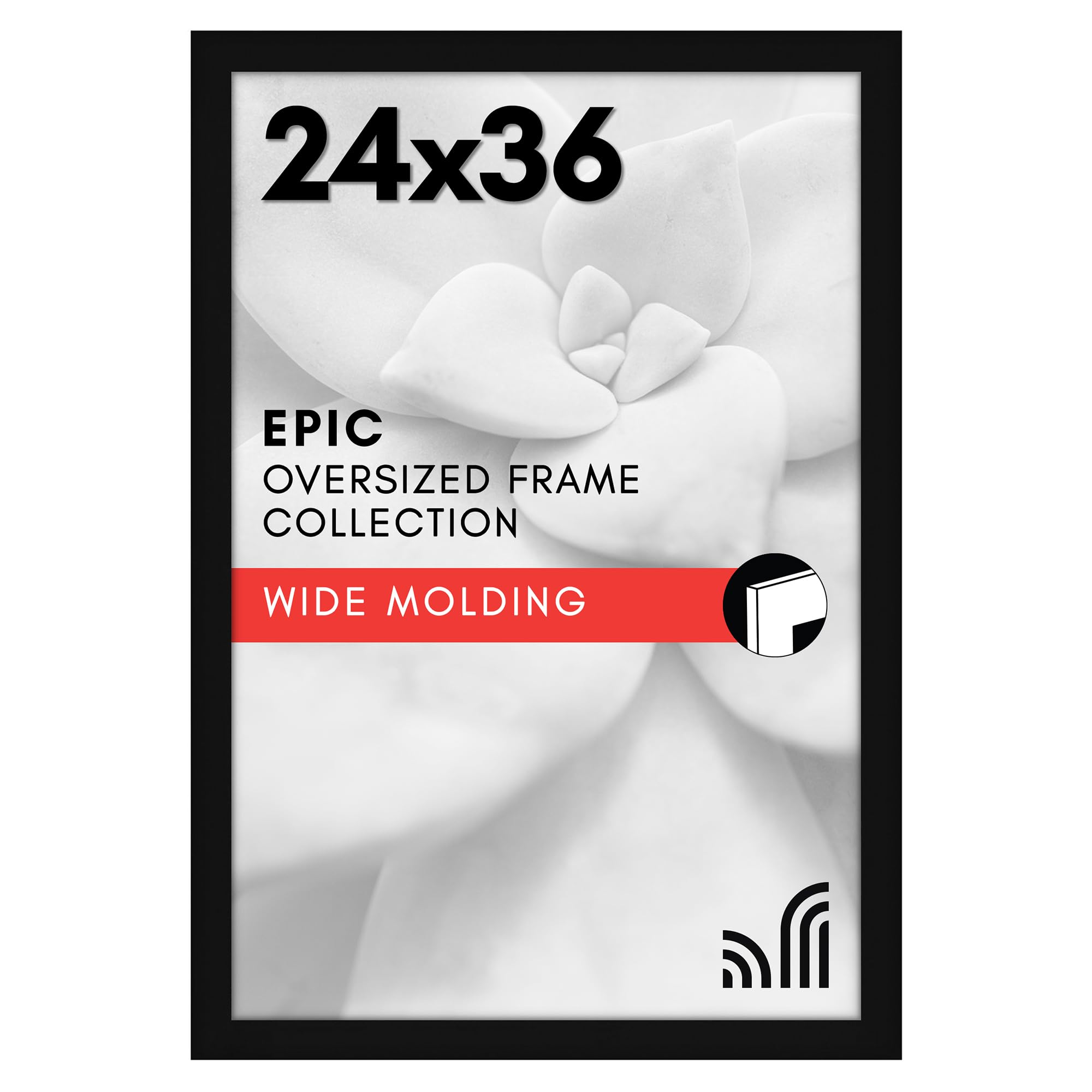 Americanflat 24x36 poster frame with wide molding highlights oversized prints