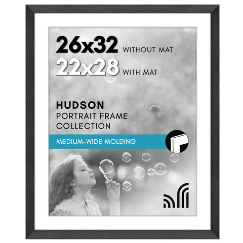 Americanflat 26x32 frame with polished plexiglass for crystal-clear viewing.