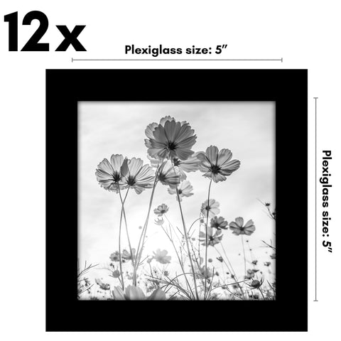 Americanflat 5x5 frame in engineered wood MDF for durable photography display.