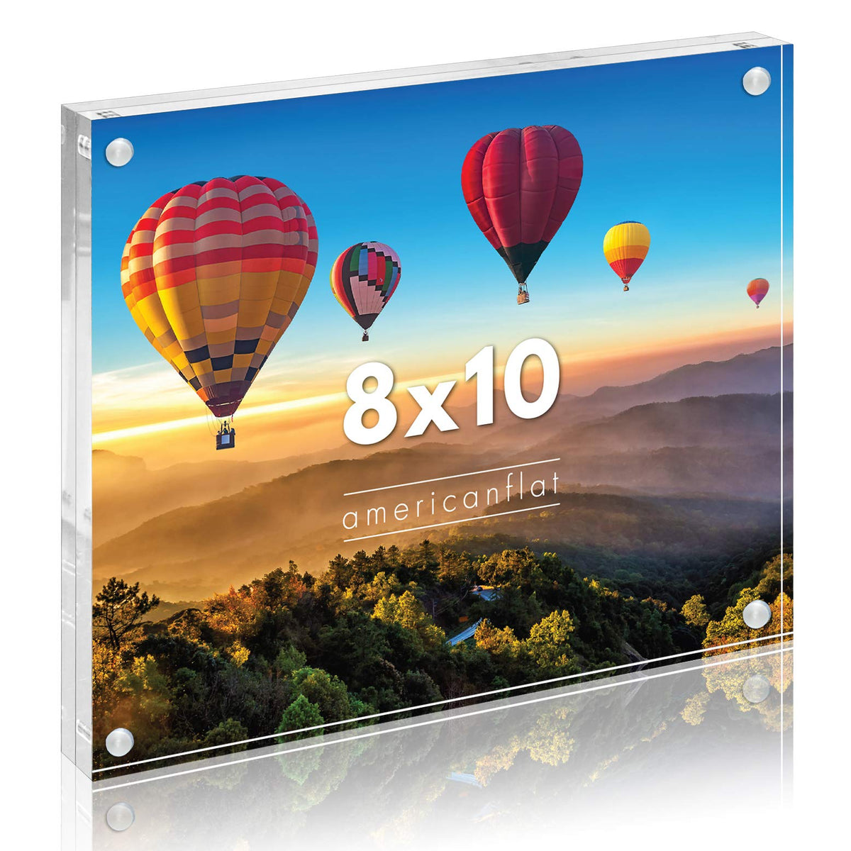 Americanflat 8x10 acrylic frame – front view for crystal-clear photo display