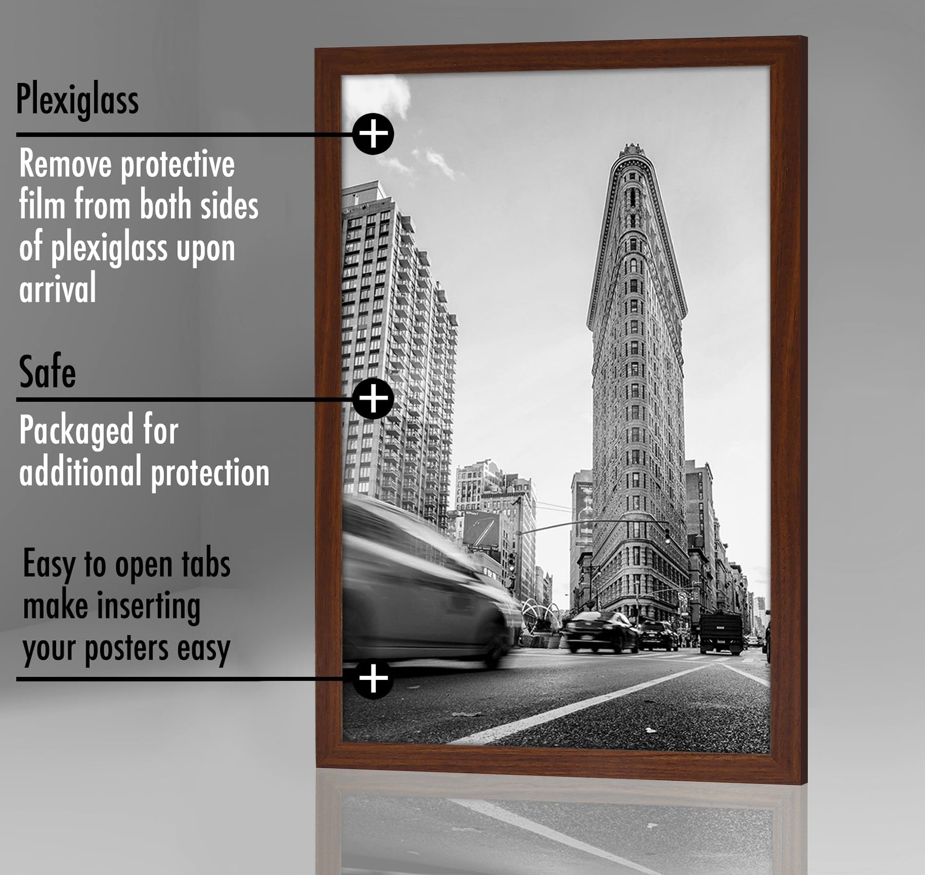 Sturdy backboard keeps memories securely in place