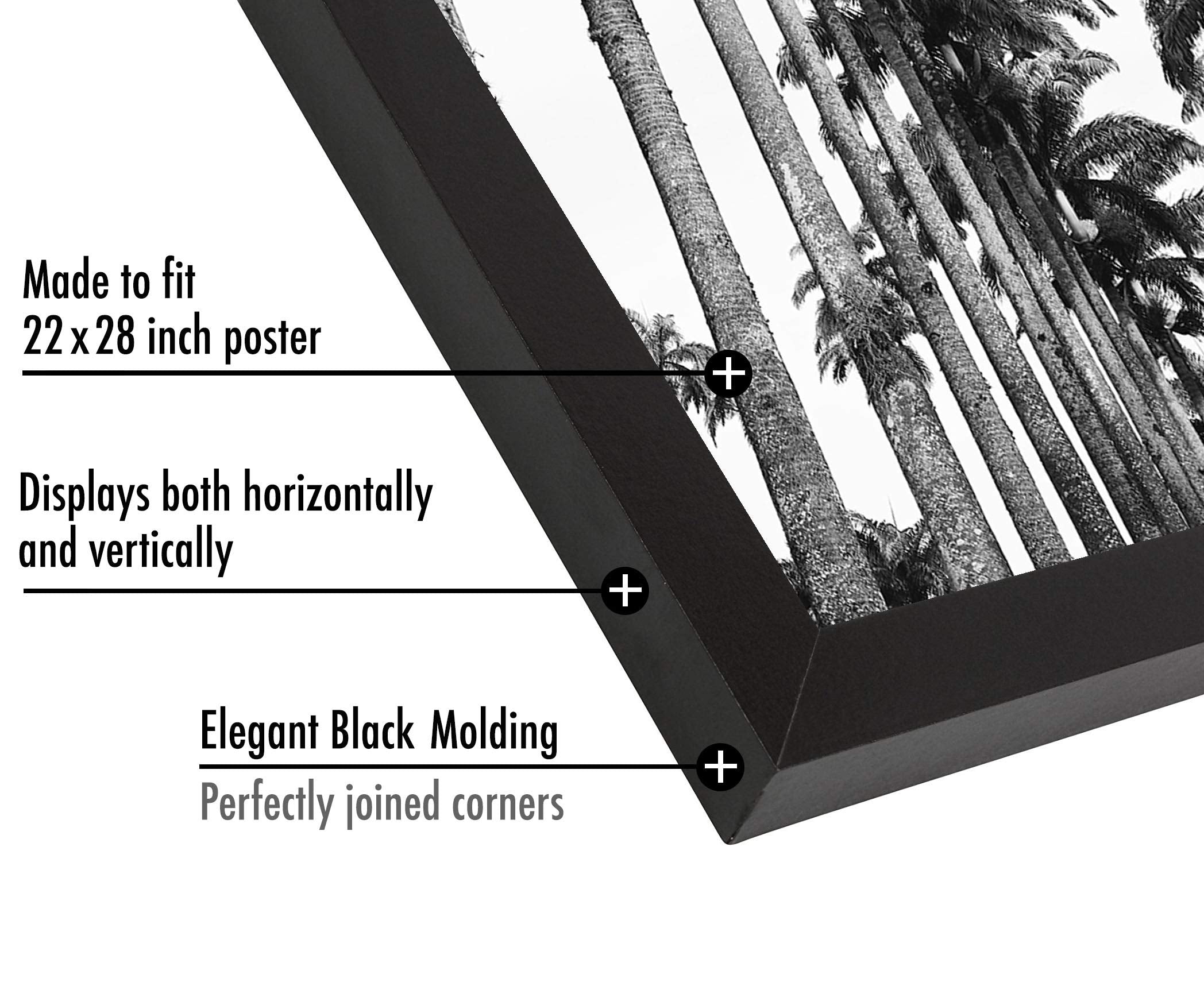 Americanflat black finish frame fits any decor, elevating home or office walls.