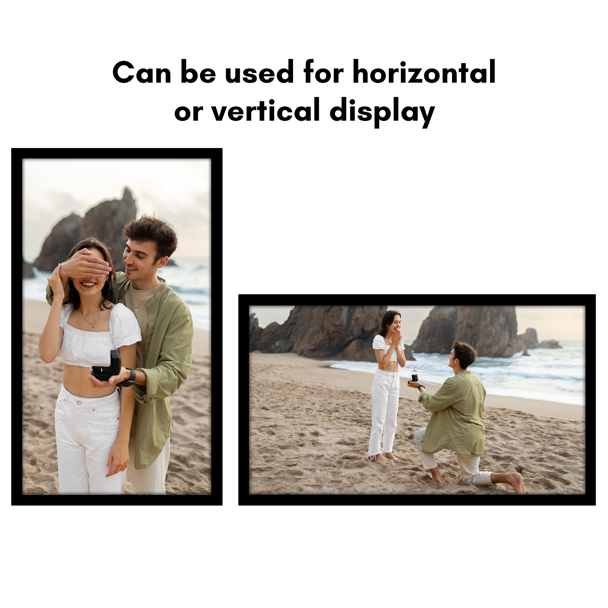 Americanflat black frame showcases durable engineered wood and a sturdy backboard.