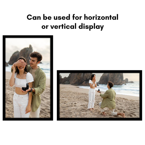 Americanflat black frame showcases durable engineered wood and a sturdy backboard.