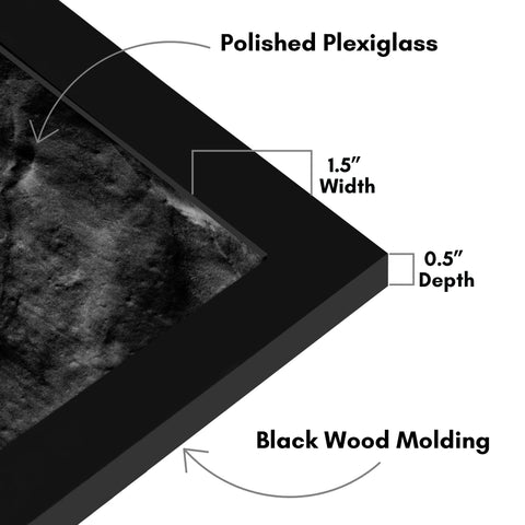Americanflat black frame with hanging hardware supports vertical or horizontal wall layouts.