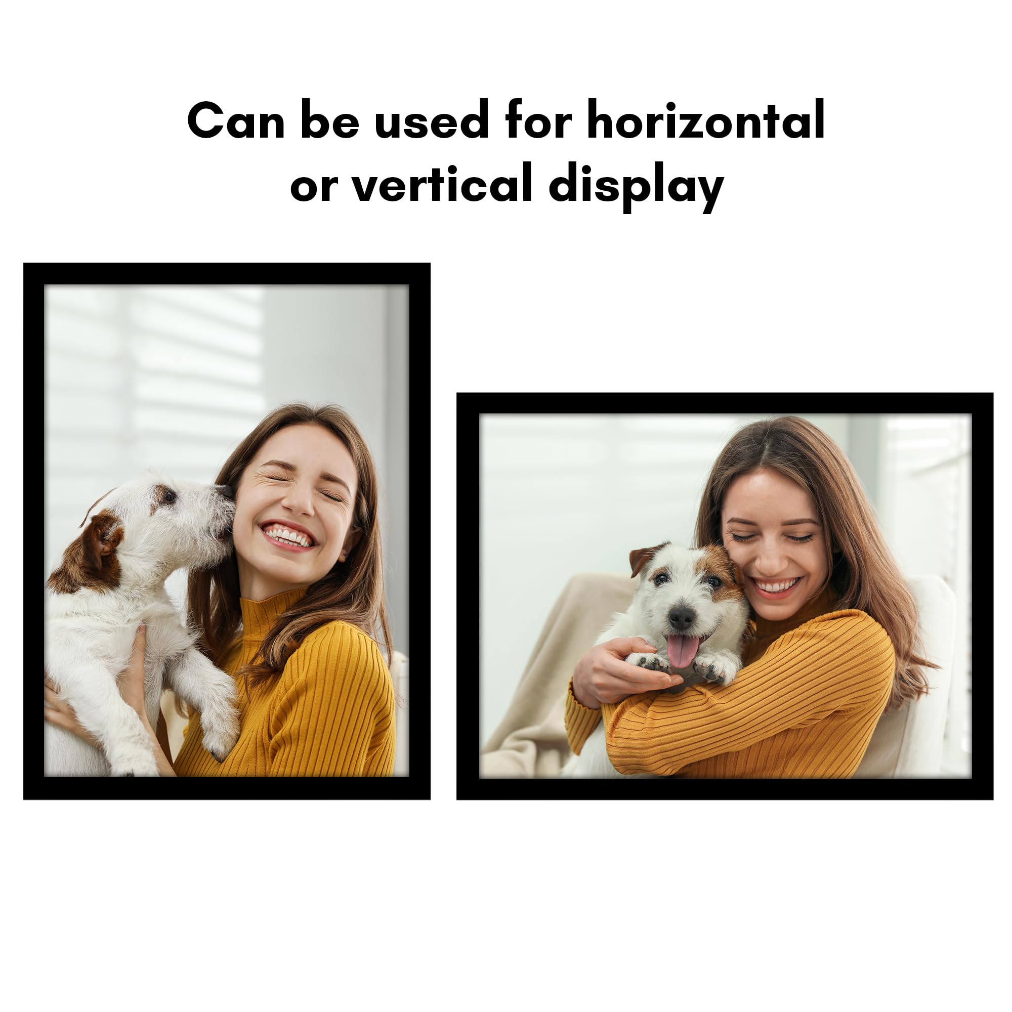 Americanflat black frame displayed vertically for portrait layouts