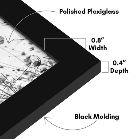 Americanflat black frame with wall hanging hardware for quick wall mounting.