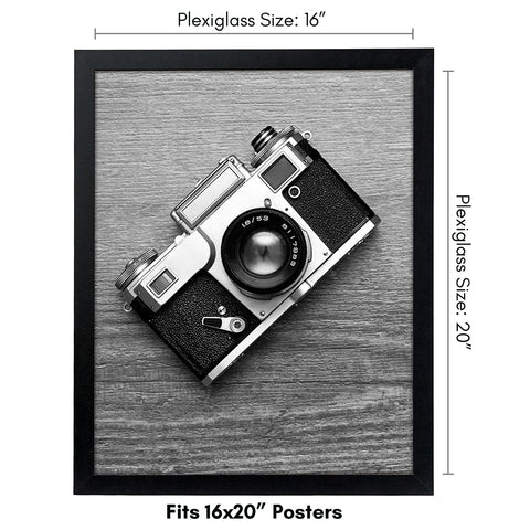 Americanflat black frame with wide engineered wood molding enhances art displays