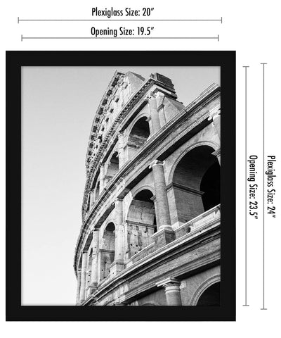 Americanflat black frame with wide molding highlights oversized photos with modern style.