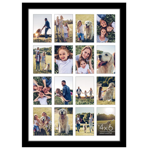 Americanflat collage frame with polished plexiglass front for crystal-clear viewing