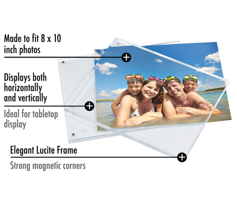 Americanflat double-sided acrylic frame with magnetic corners for easy photo swaps