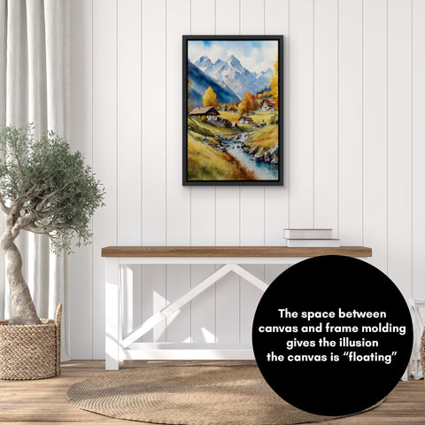 Americanflat engineered wood frame with sleek black finish complements any space