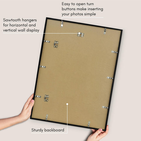 Americanflat durable PVC frame with a sturdy backboard keeps memories secure.