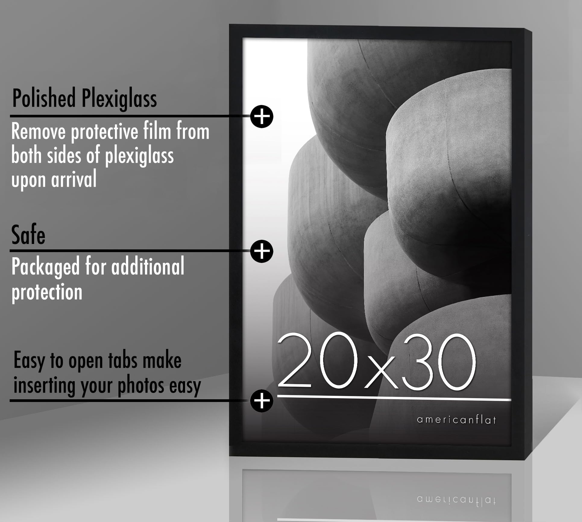 Turn points enable quick photo swaps in the Americanflat frame