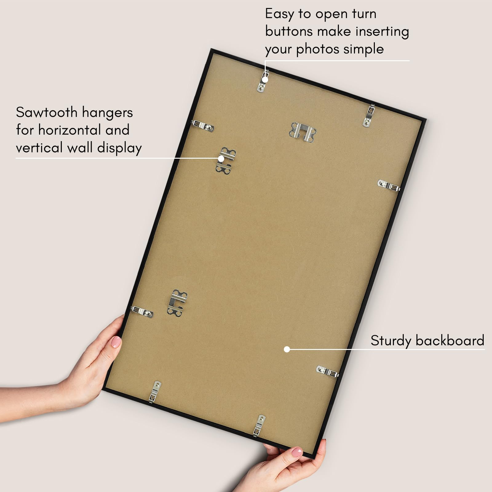 Americanflat turn points enable quick photo swaps for refreshed displays.