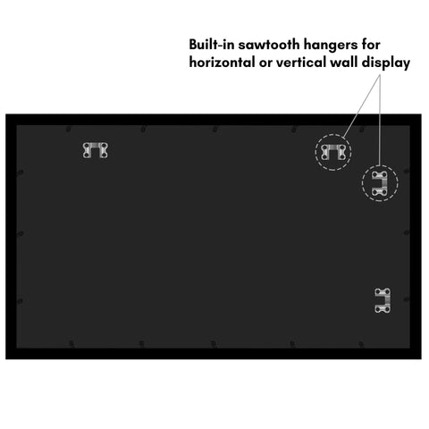 Americanflat easy-to-use turn buttons simplify photo swaps.