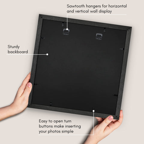 Americanflat engineered wood black finish frame delivers sturdy, timeless style