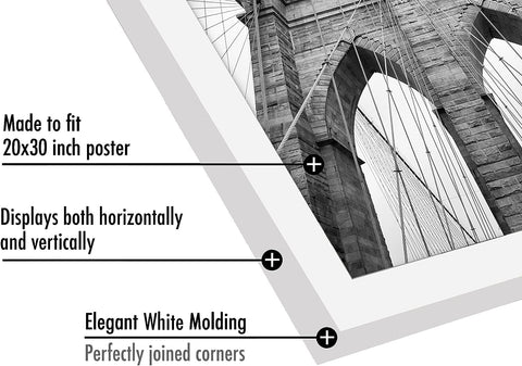 Americanflat engineered wood backboard provides sturdy support for posters and art.