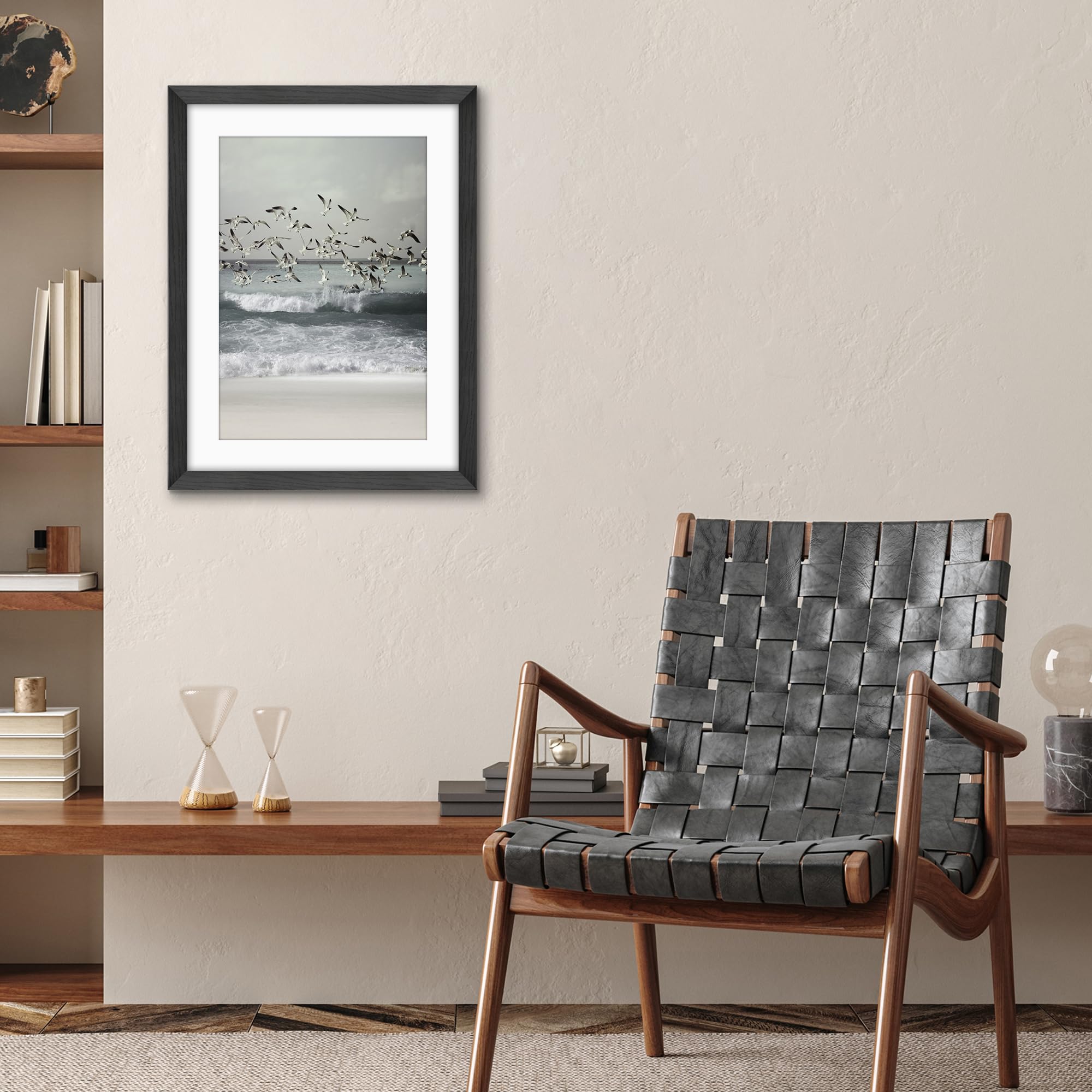 Americanflat frame includes hanging hardware for wall mounting