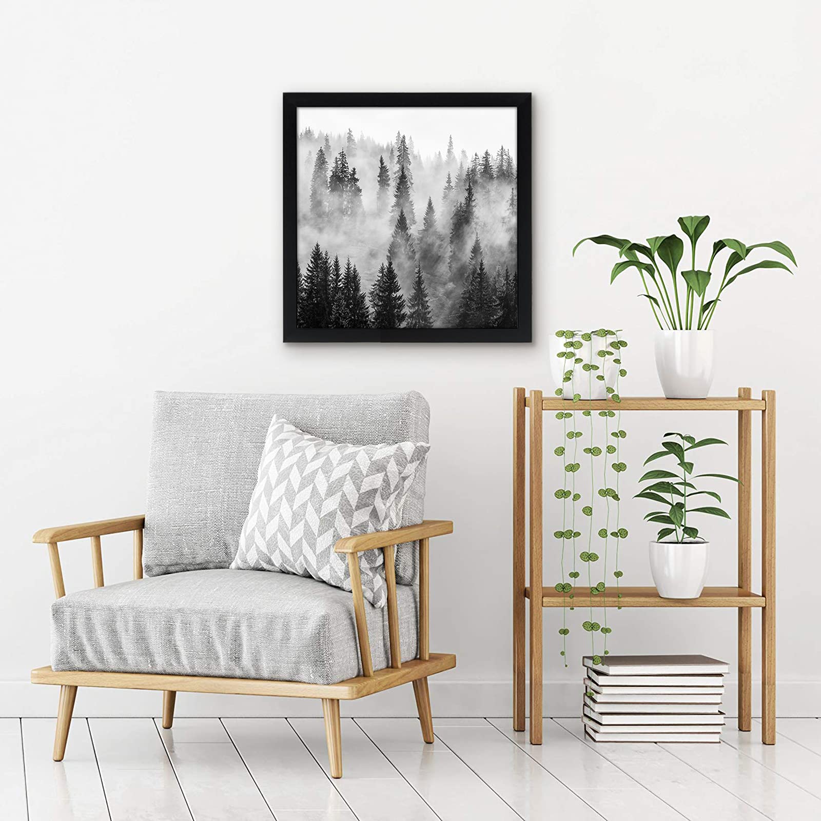Americanflat frame includes hanging hardware for quick wall mounting.