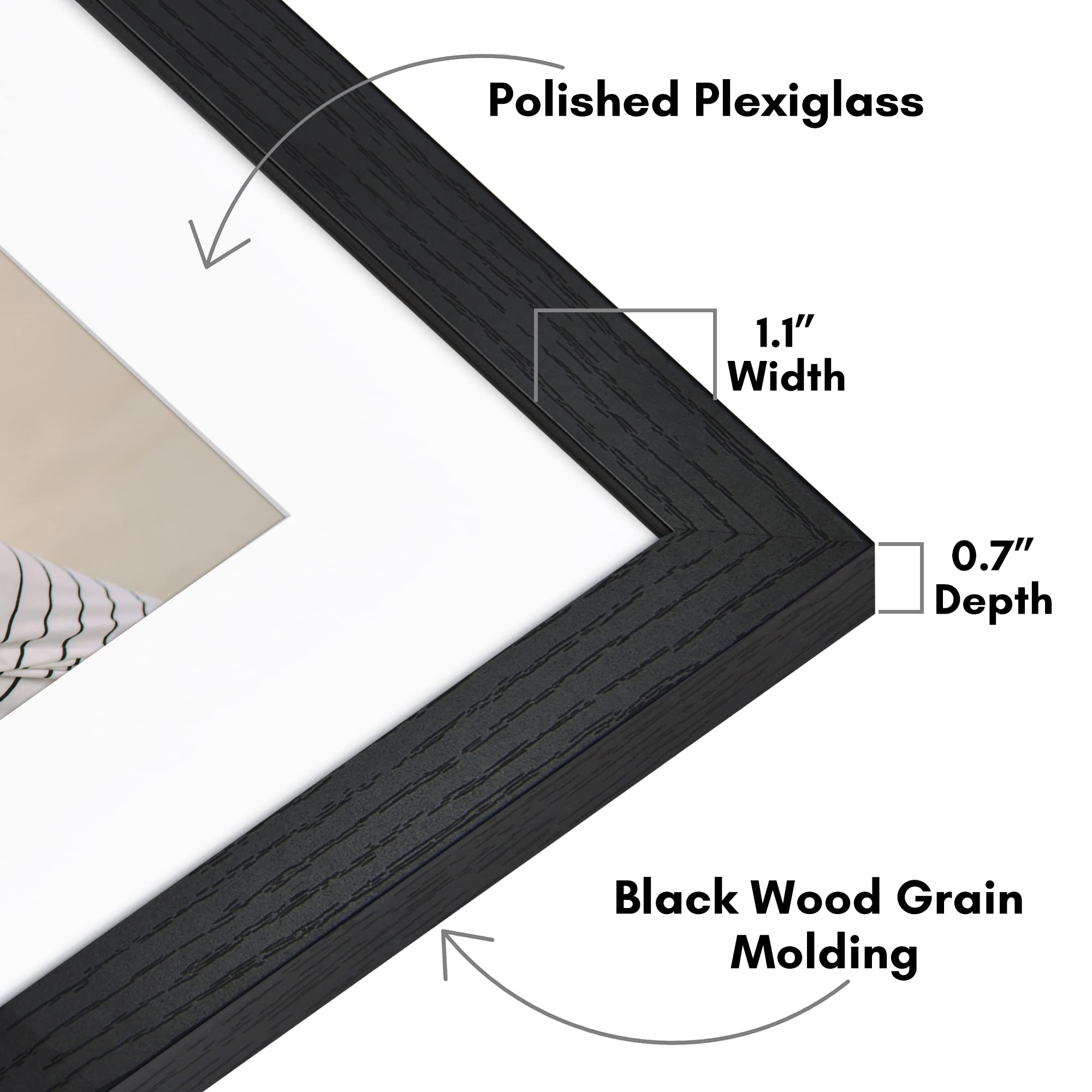 Americanflat frame with included hanging hardware for easy wall mounting