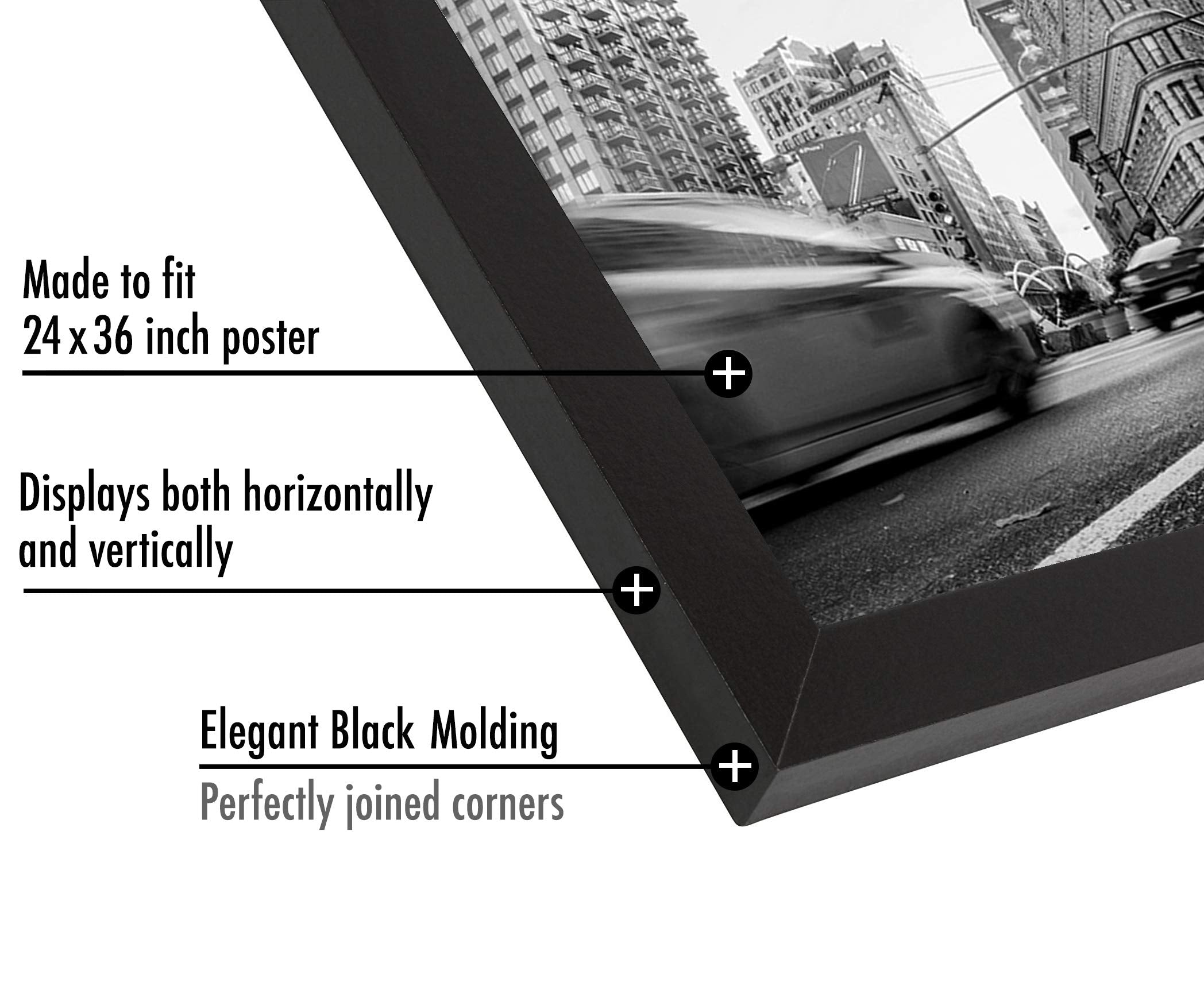 Americanflat frame hanging hardware enables vertical or horizontal wall display