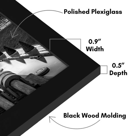 Americanflat hardware enables vertical or horizontal wall mounting.