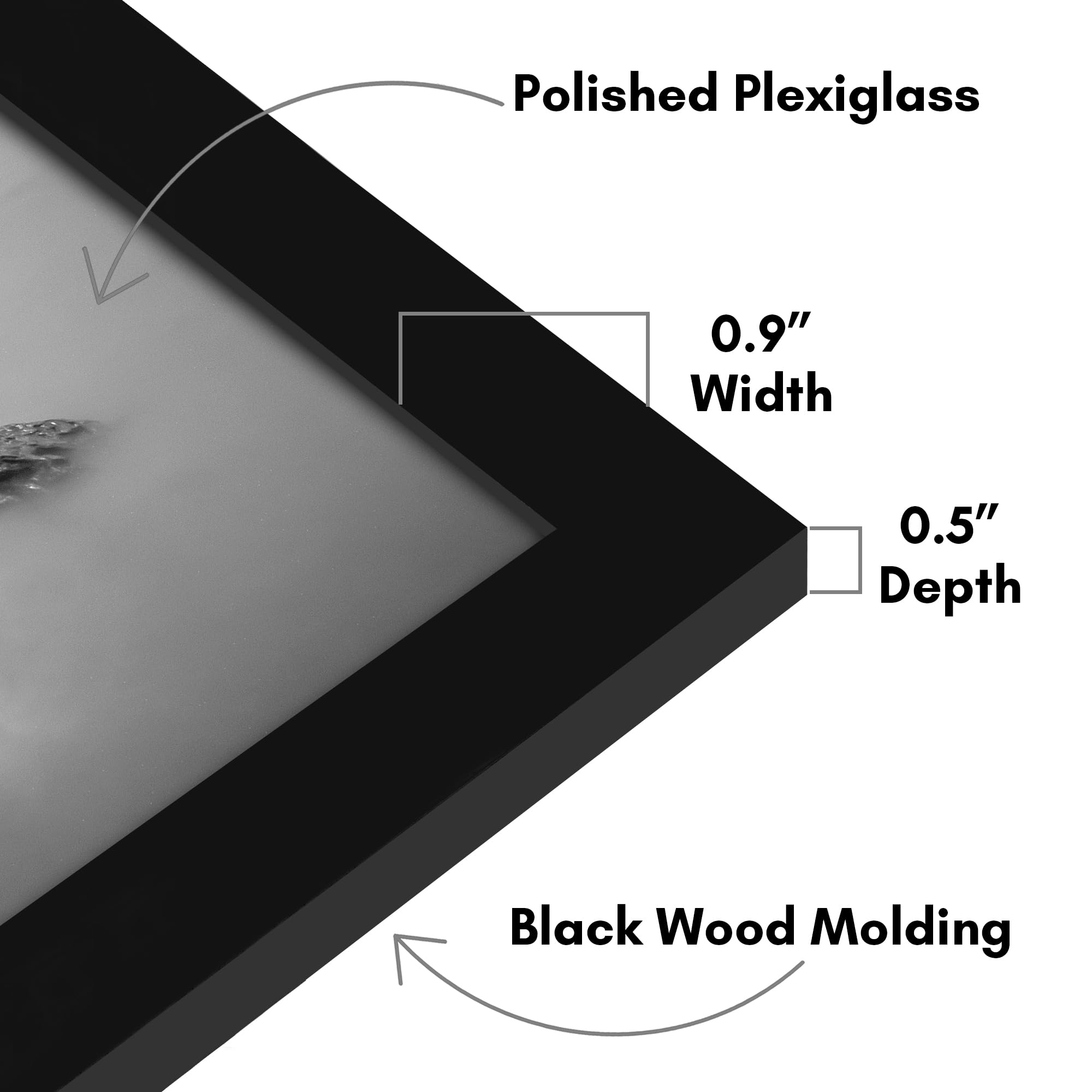 Americanflat frame supports vertical or horizontal display with included hanging hardware.