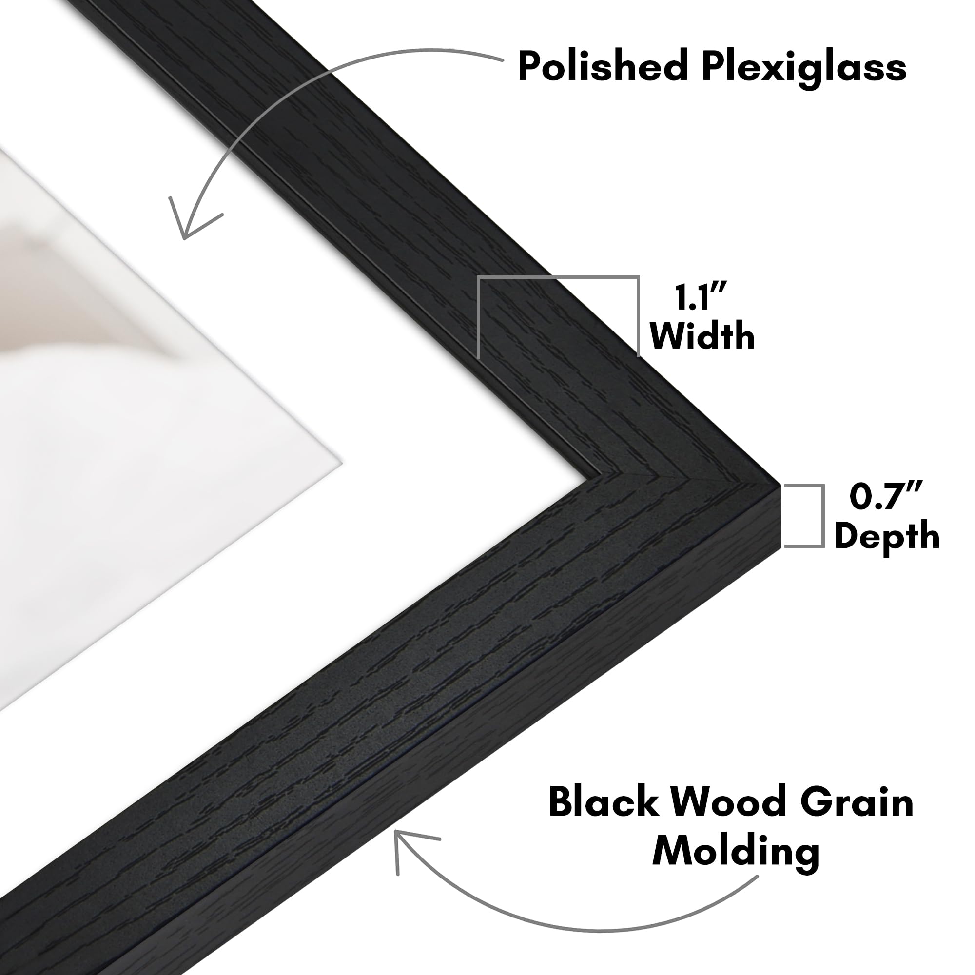 Americanflat frame showing vertical and horizontal hanging hardware for versatile mounting