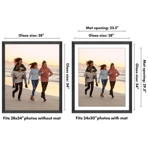 Americanflat frame with mat for a crisp 24x30 presentation highlights your photos