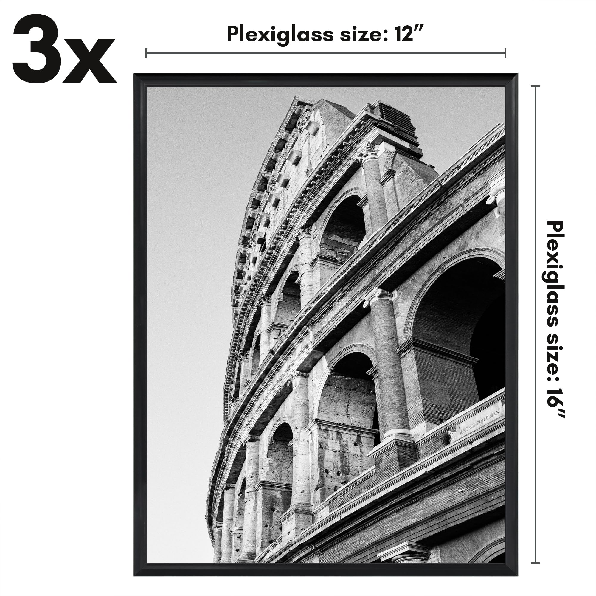 Americanflat Fusion Collection black frame for stylish wall displays.