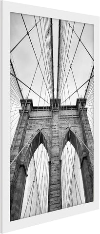 Americanflat gallery-style white frame adds timeless elegance to any room.