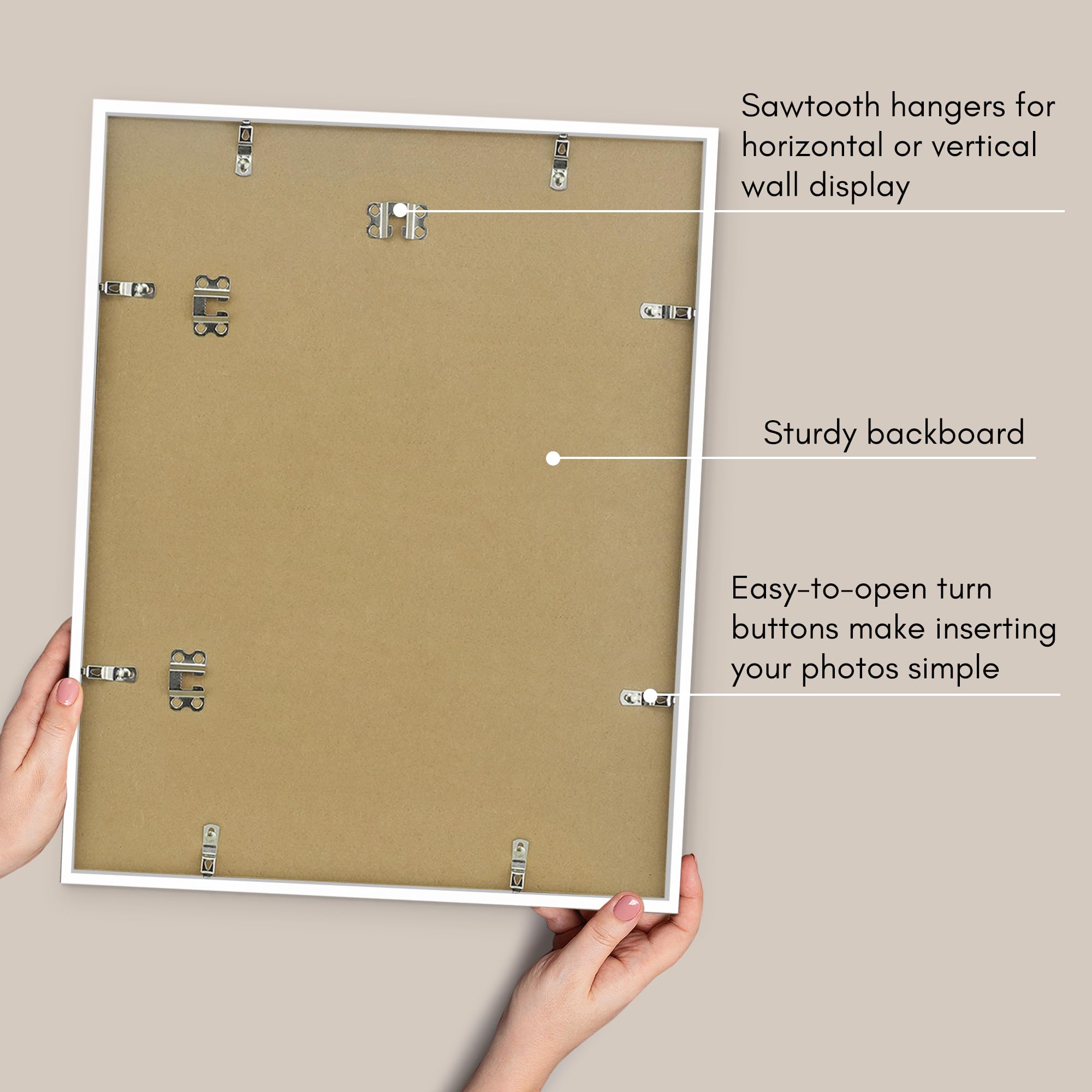 Americanflat gallery-style white frame adds timeless decor to any room.
