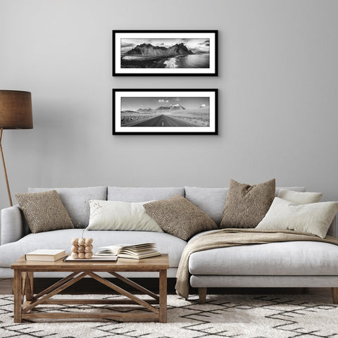 Americanflat hanging hardware included for vertical or horizontal wall mounting.