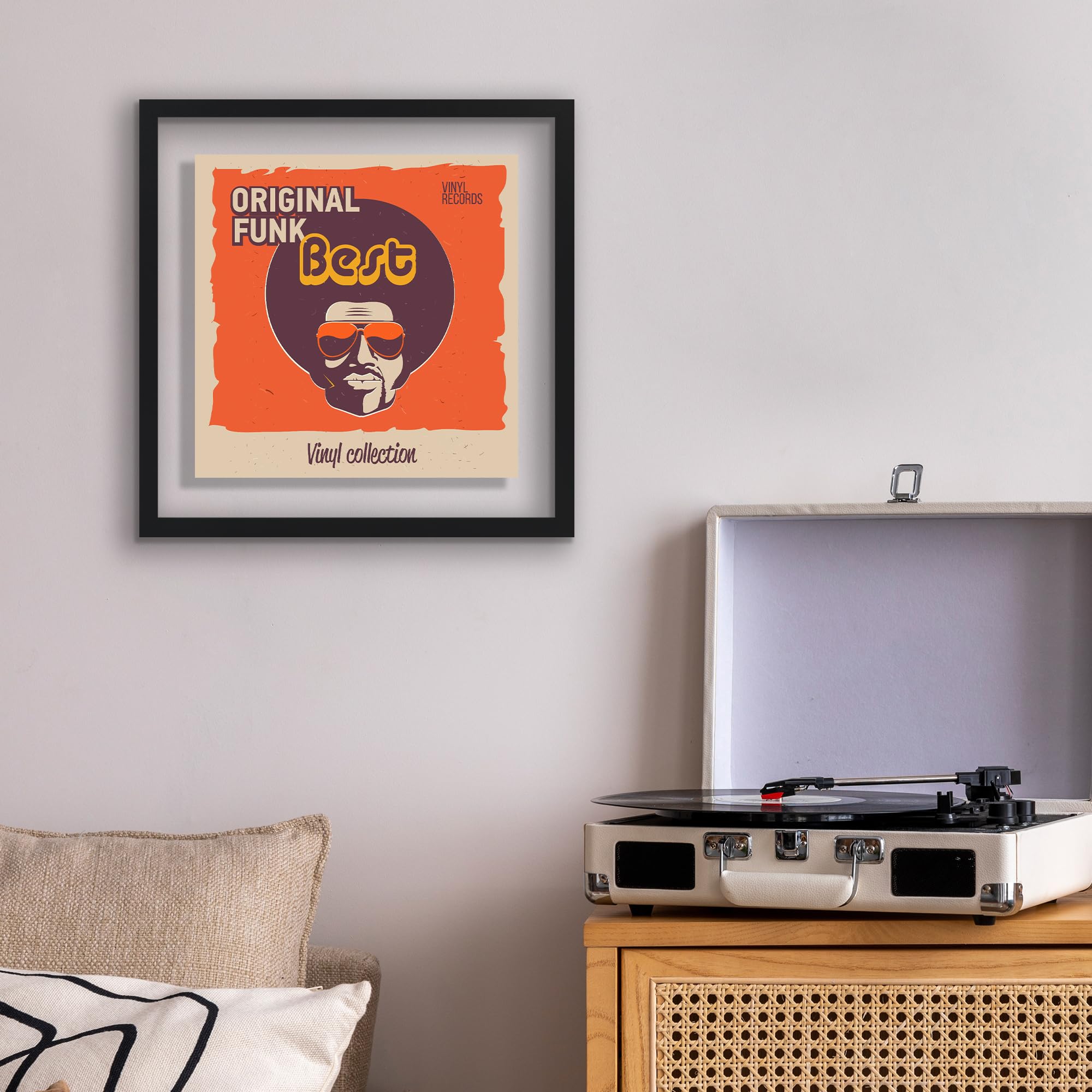 Americanflat hanging hardware included enables vertical or horizontal display for flexible wall layouts.