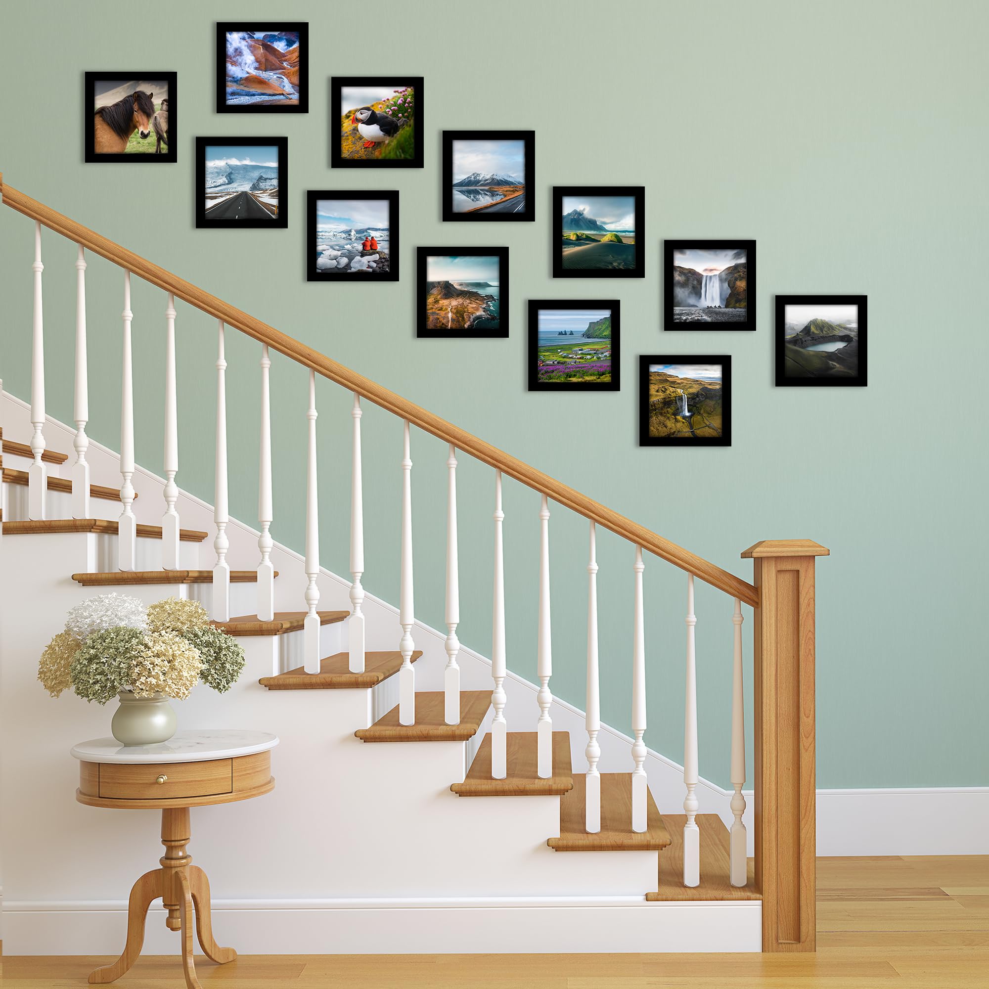 Americanflat hanging hardware included for quick wall mounting and versatile display.