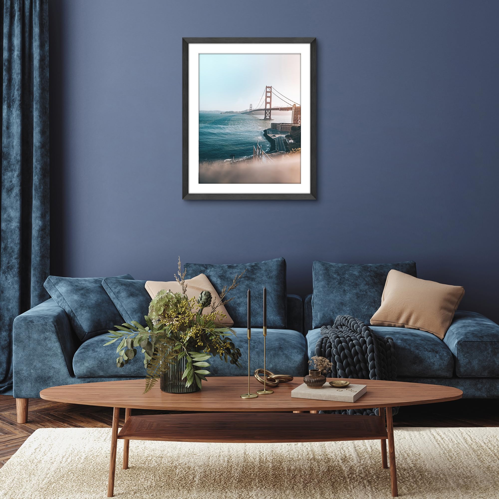 Hanging hardware included for vertical and horizontal wall layouts.