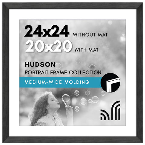 Americanflat Hudson 24x24 frame with plexiglass front for crystal-clear viewing