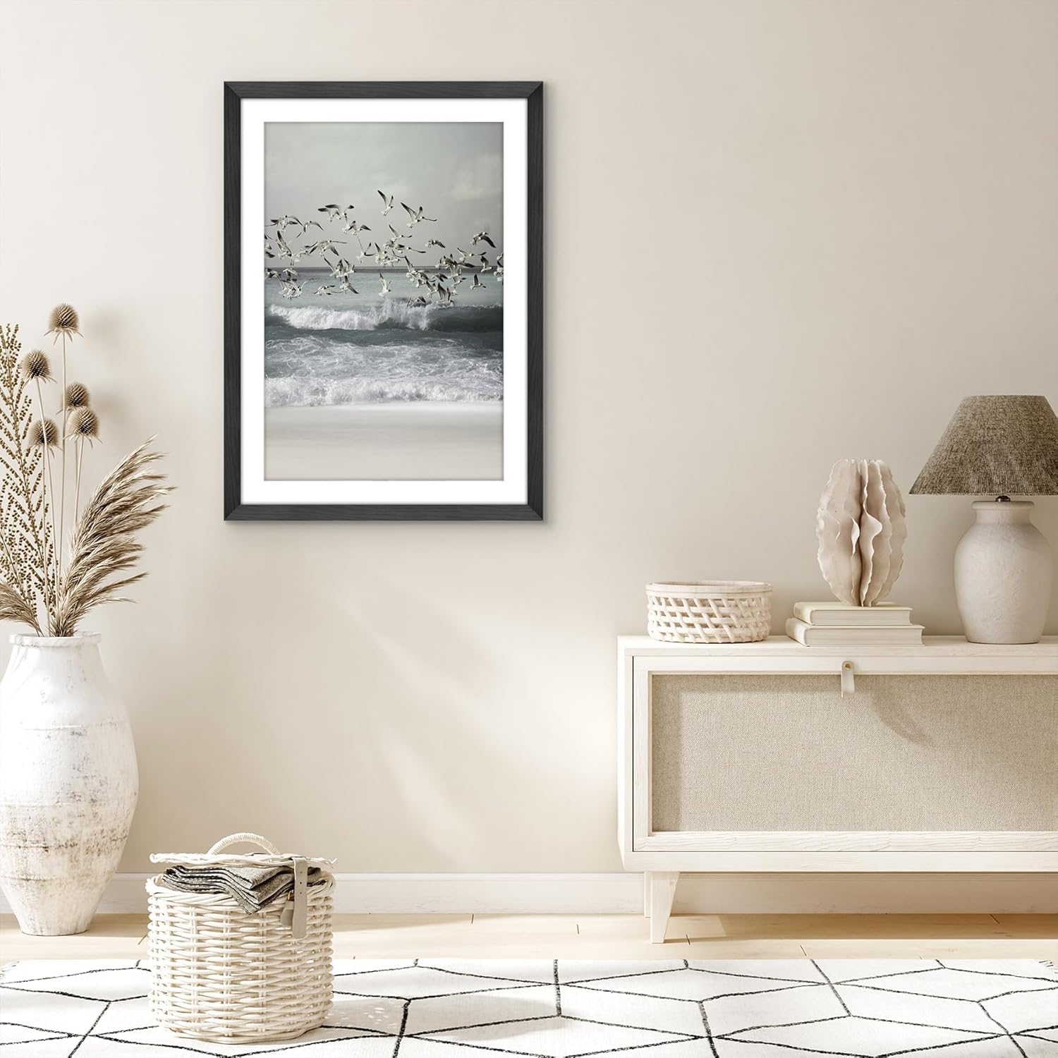 Hudson Collection black frame back view reveals durable engineered wood detail