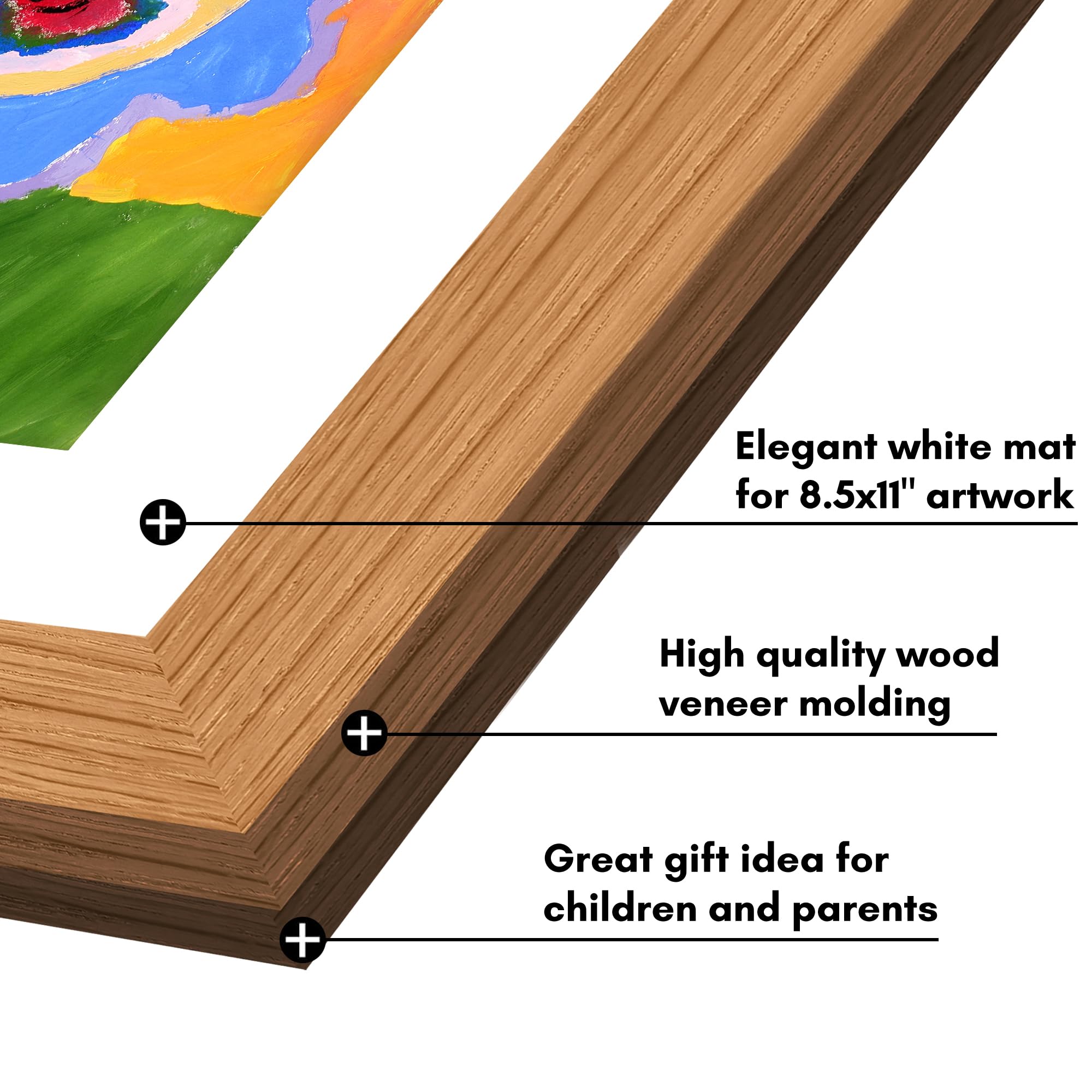 Americanflat frames hanging vertically or horizontally with keyhole mounting