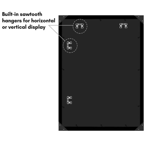Included mat enables 16x24 display within 20x28 frame