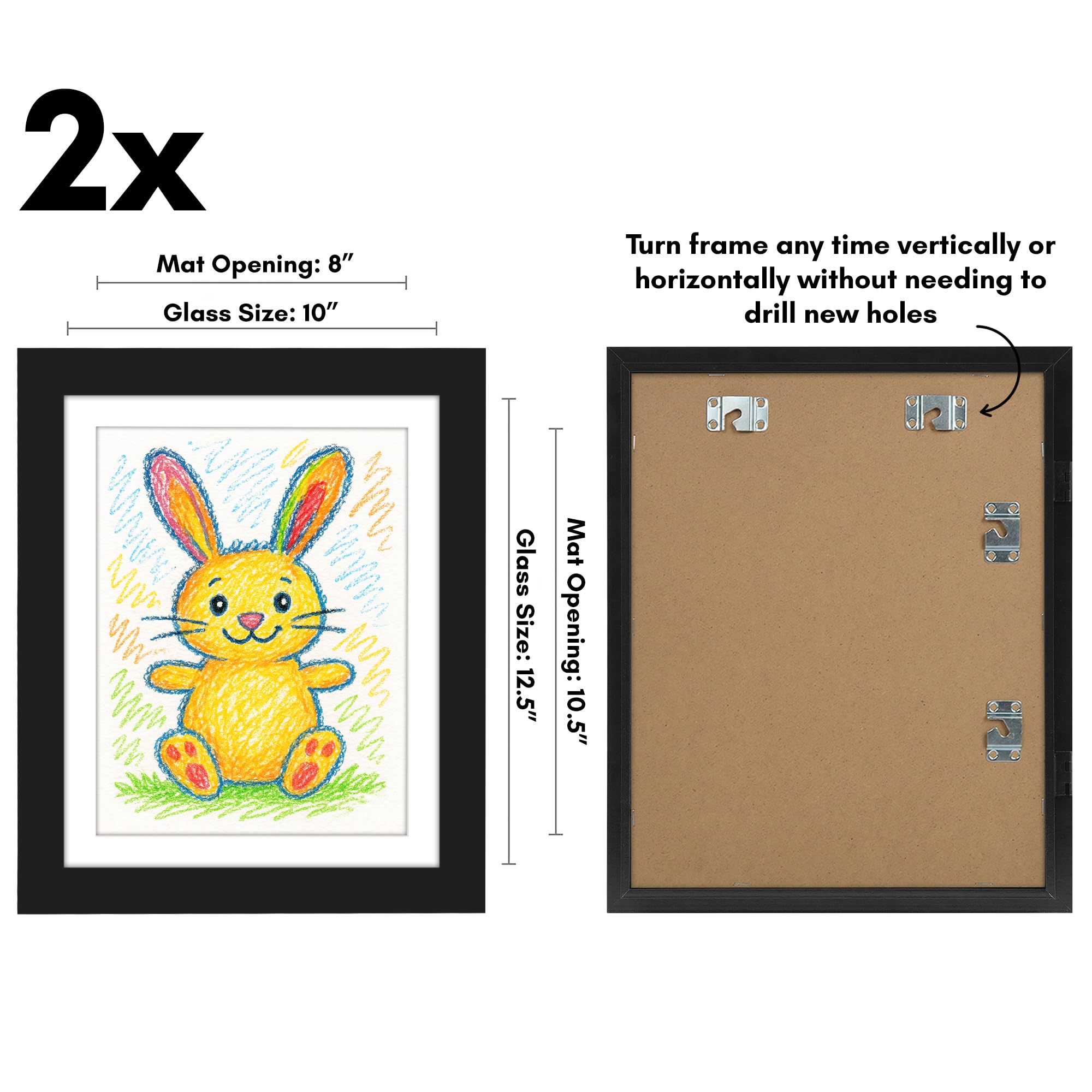 Americanflat My Mini Masterpiece: 10x12.5 without mat offers larger, versatile framing.
