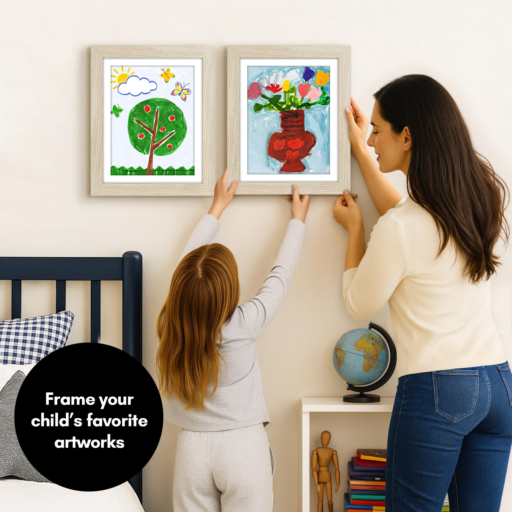 Americanflat My Mini Masterpiece 2-pack magnetic door frame with secure display