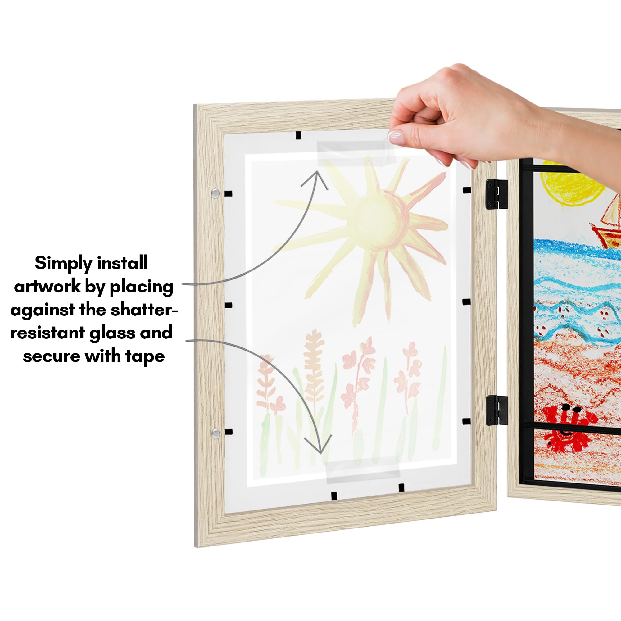 Americanflat My Mini Masterpiece 2-pack offers vertical or horizontal hanging
