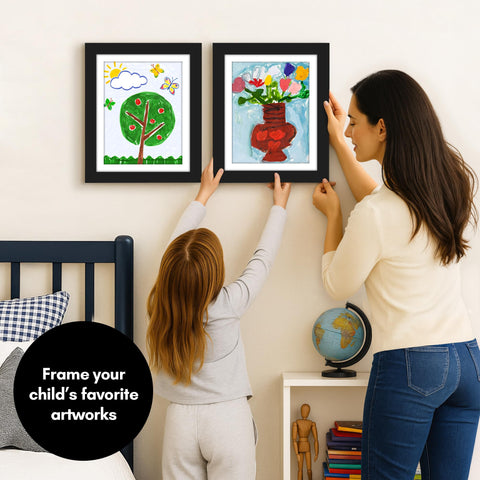 Americanflat My Mini Masterpiece: 8.5x11 with mat display showcases art in style.