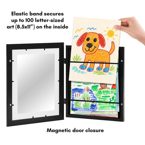 Americanflat My Mini Masterpiece: wall-friendly keyholes support horizontal or vertical hanging.