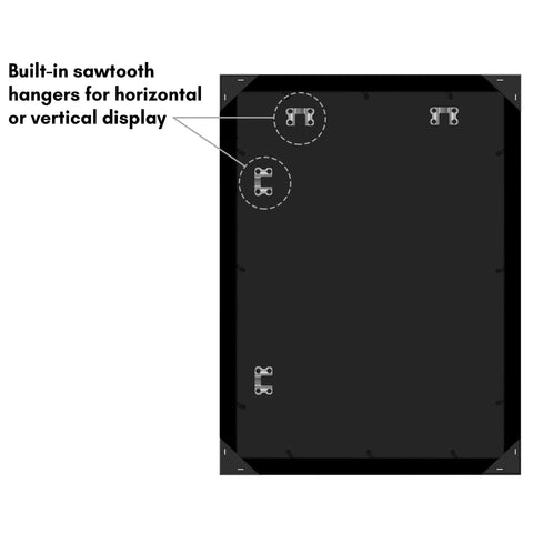 Americanflat polished plexiglass provides a pristine, dust-resistant display.