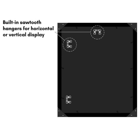 Polished plexiglass protects photos from dust and scratches.