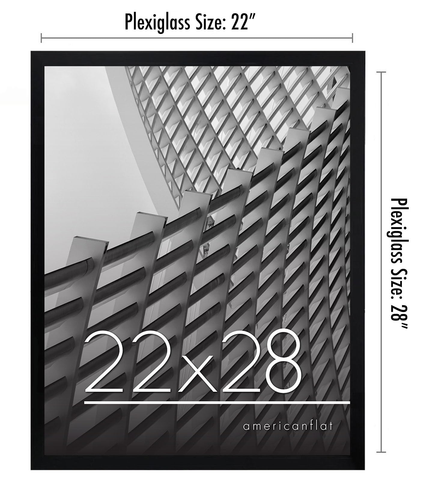 Americanflat polished plexiglass front protects posters from dust and scratches