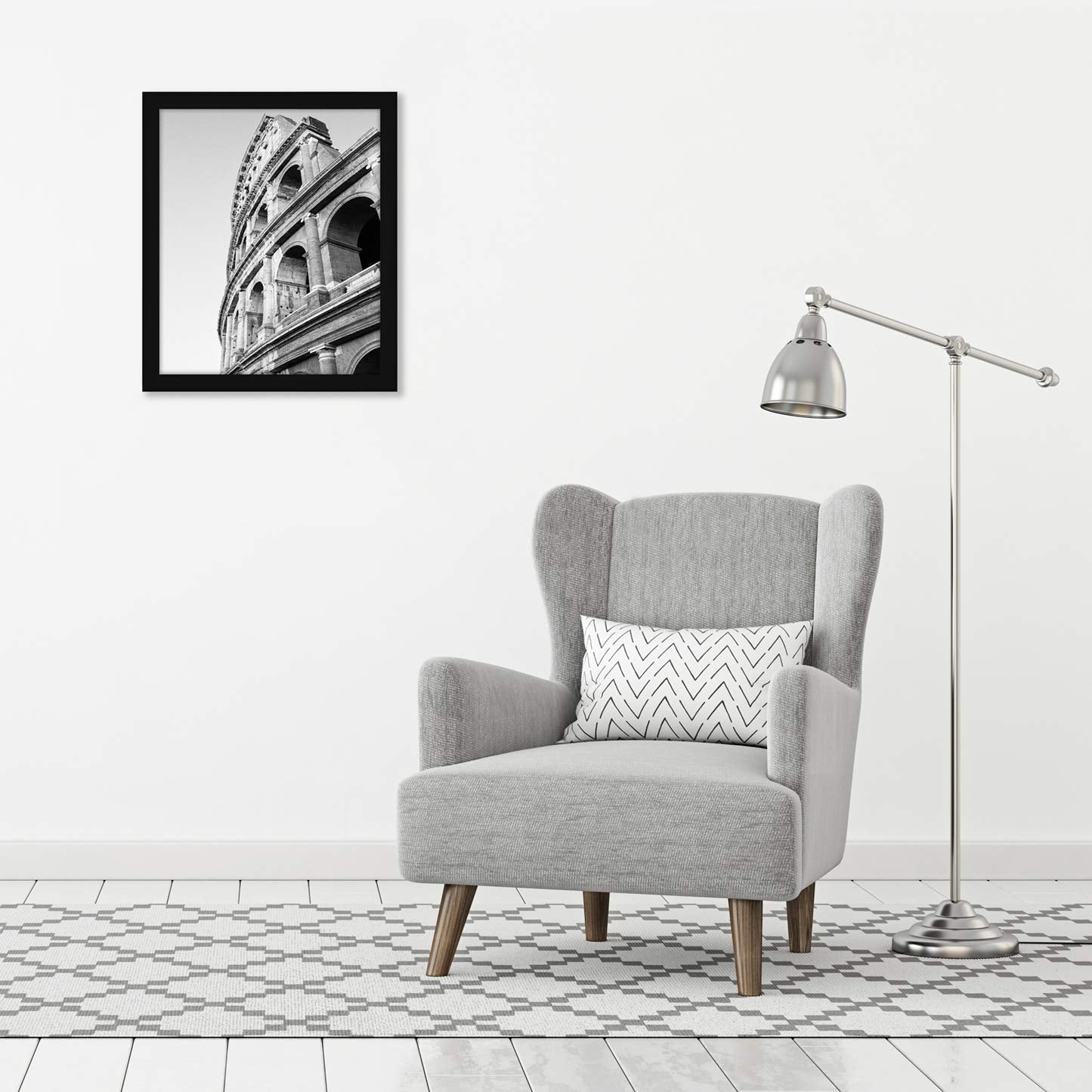 Americanflat polished plexiglass front provides pristine finish and photo protection.